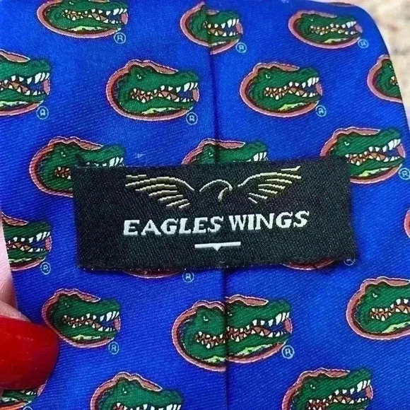 Mens Florida State Gators Blue Logo Tie Classic Length - Picture 3 of 4